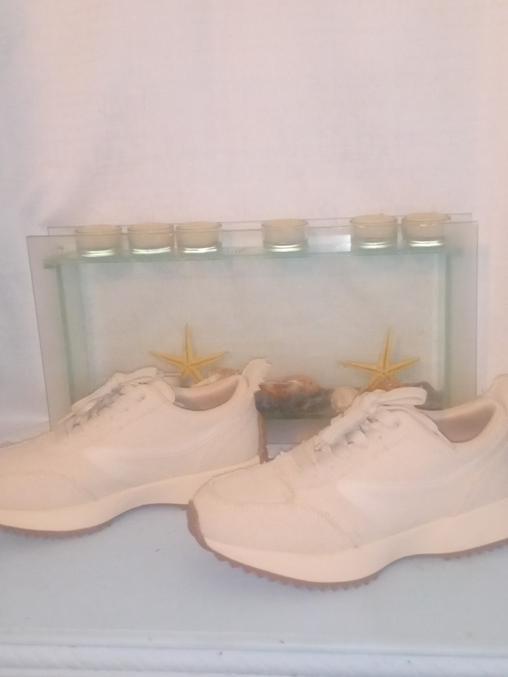 Dolce Vita White Frayed Sneakers
